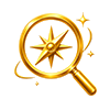 Icon: magnifying glass representing the discovery stage