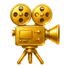Icon: film camera representing the production stage